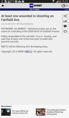 NBC12 News android App screenshot 1